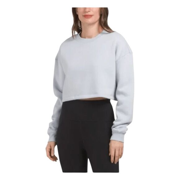 IVL Collective Cropped Sweatshirt Light Gray Dawn Fleece S - Picture 1 of 7